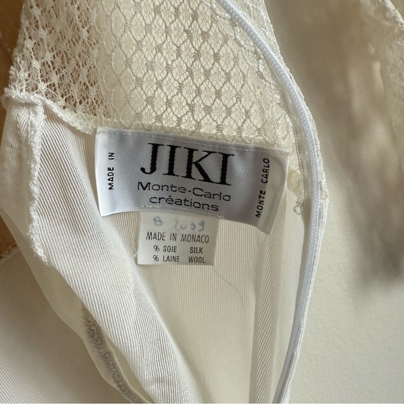 Vintage Jiki Monte-Carlo Creations Women's Bridal Lace Silk Wool Bodysuit S - Picture 12 of 14